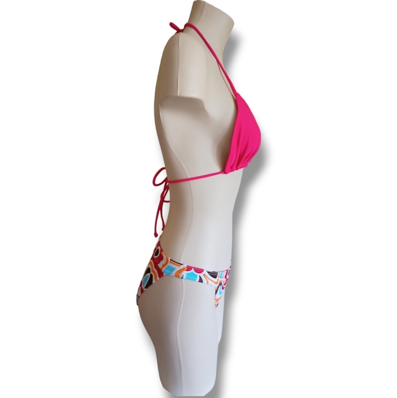 💥 Women's Pink Classic Halter Triangle Bikini Bra Top - Picture 12 of 16